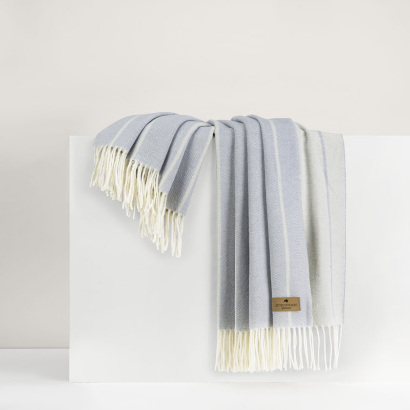 Crystal Blue Fiji Stripe Throw,  Twilight Striped