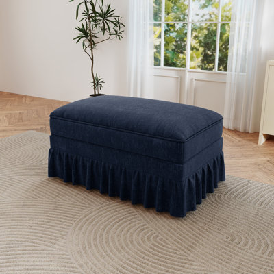 Upholstered Skirted Ottoman