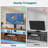 Led Tv Stand With Mount For 45/55/65/70 Inch Tvs, Tv Stand With Power Outlets And Storage-714193807