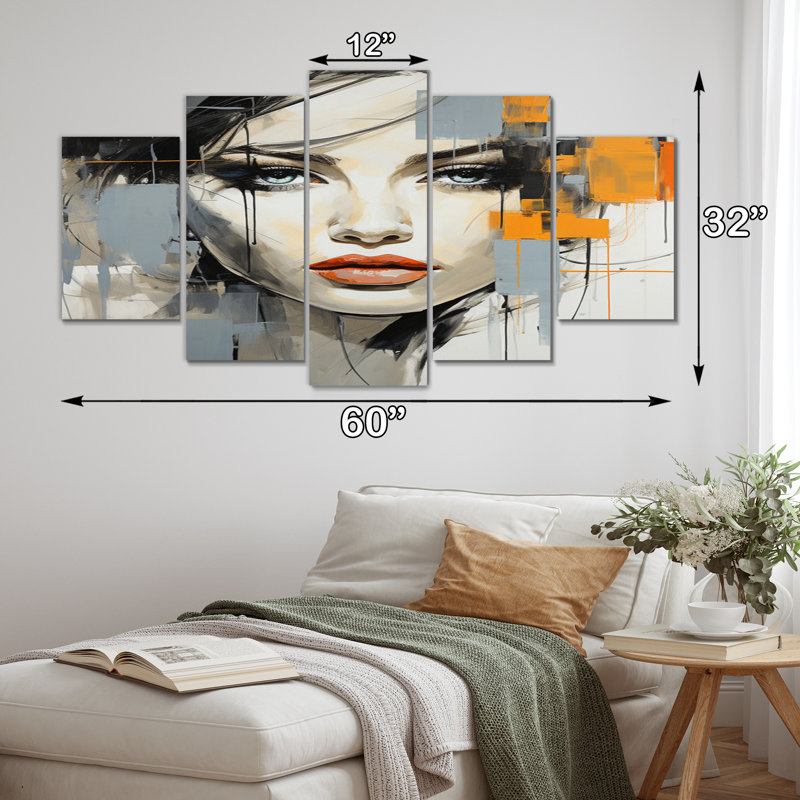 Fashion Geometric Silhouette II Fashion Wall Decor on Metal