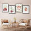 Boho, soleil et plante, œuvre d'art moderne minimaliste, décoration murale-101520019-101520016