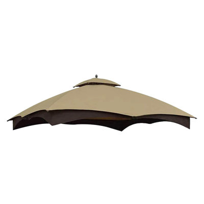 10x12 Replacement Canopy Top for Lowe's Allen Roth Heavy Duty Gazebo - UV Resistant Beige Fabric Roof with Air Vent