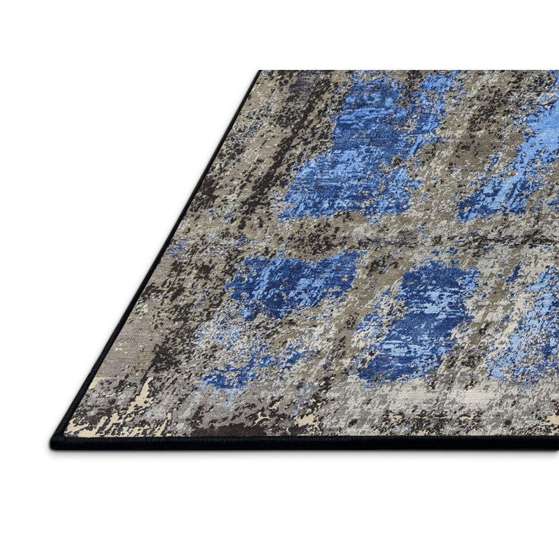 Tapis oriental bleu / gris, Rectangle 8 pi x 10 pi