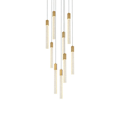 Luminaire suspendu rectangulaire à 9 lumières Aliha