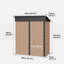 Galvanized Steel Metal Storage Shed with Sloping Roof, Lockable Door