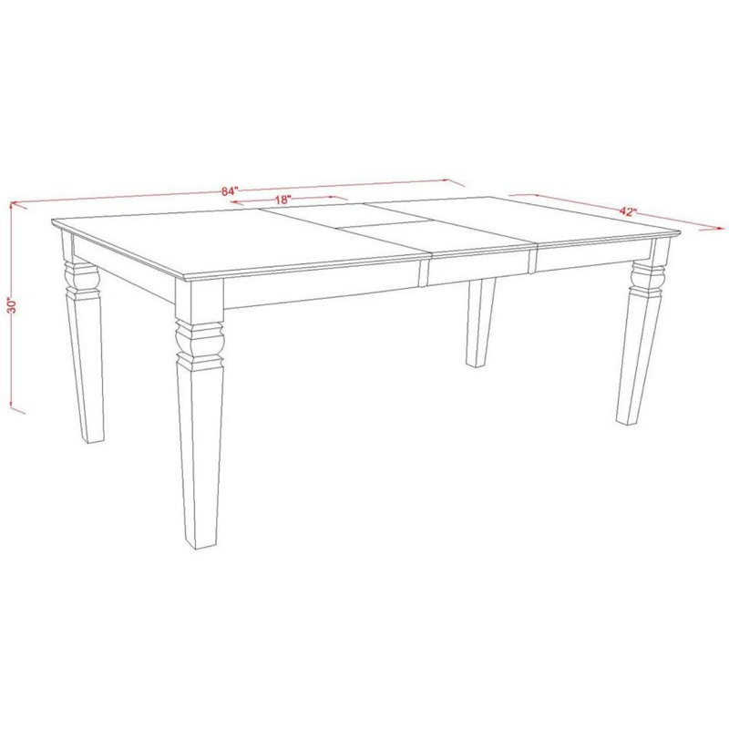 Ensemble de table de salle à manger 9 pièces comprenant une table de cuisine rectangulaire avec feuille papillon et 8 chaises rembourrées en tissu de lin sable noir