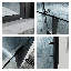 Porte de douche pliante sans cadre 34 x 35 3/8 "x H 72", argent-91358068