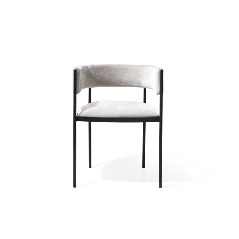 Fauteuil en acier, Beige, Noir