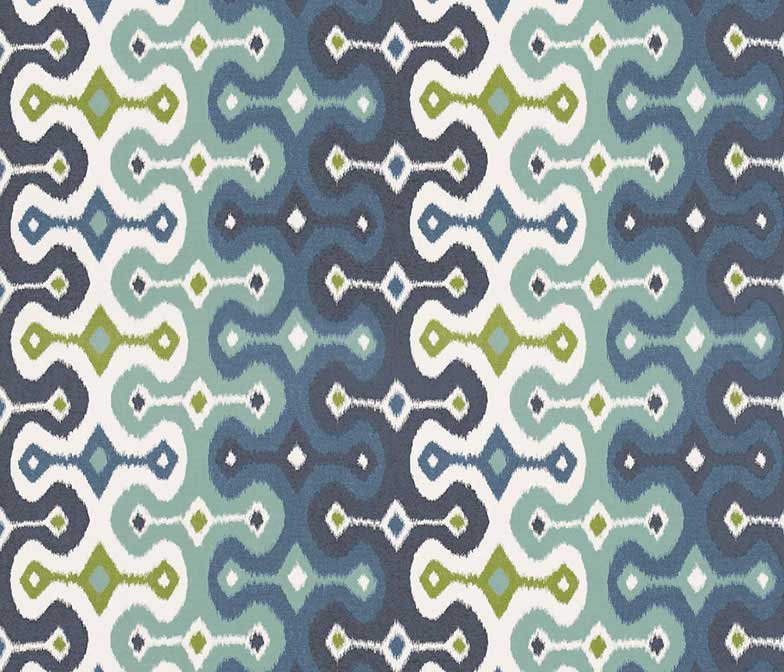 Darya Ikat Sidewall Wallpaper, Sky