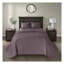 Ensemble de courtepointe réversible en coton mauve - Ensemble de literie pour lit double / grand 3 pièces avec taies décoratives assorties, antimicrobien et lavable à la machine