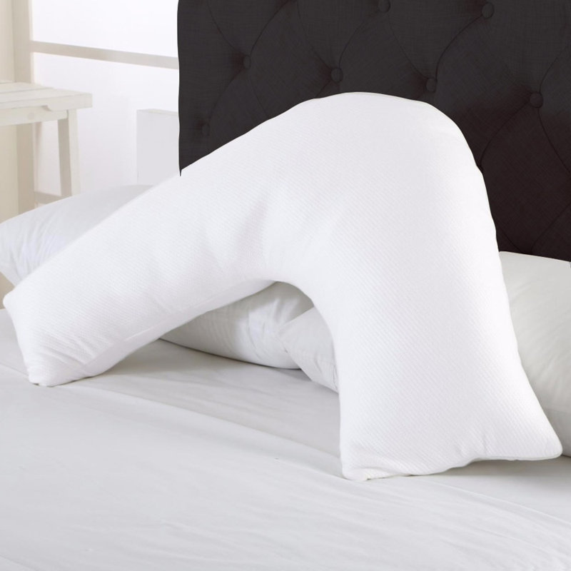 V Shaped Duck Feather and Down Pillow