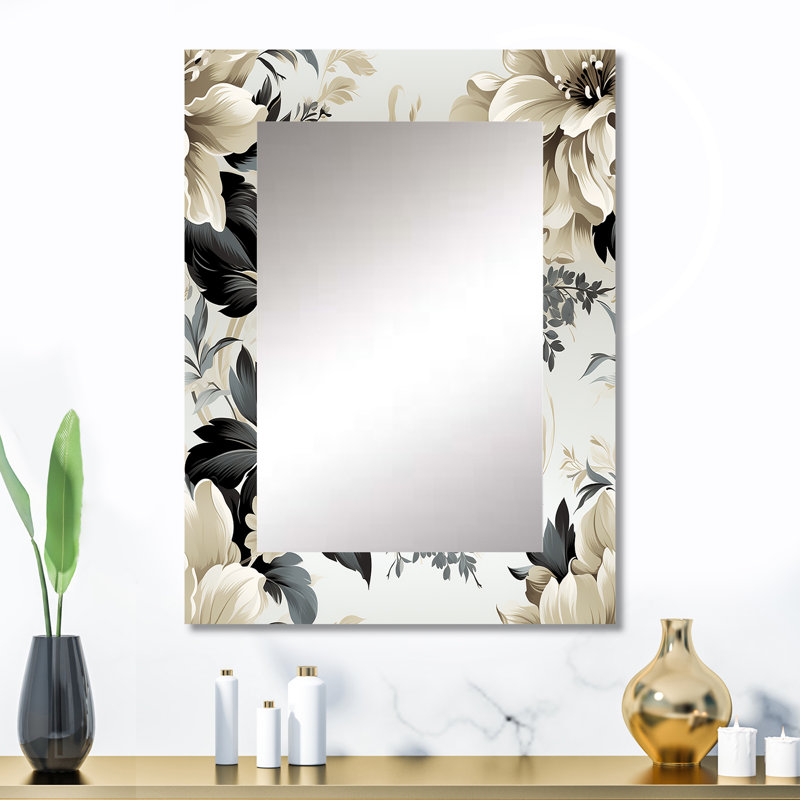 Stilijan Urban Victorian Chic Victorian Motif - Miroir mural décoratif floral, 32 po x 24 po