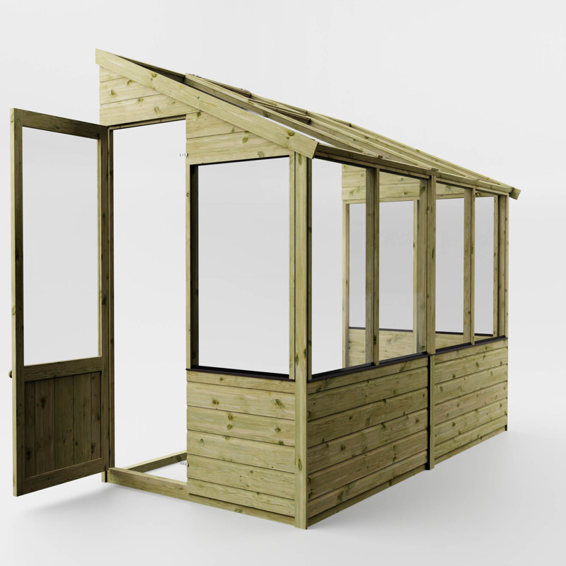 Mercia 8 x 4ft Traditional Lean Too Greenhouse, Yes