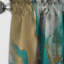 Or et turquoise marbré fluide encre II - rideau abstrait occultant marbre abstrait - 1 panneau-107824890