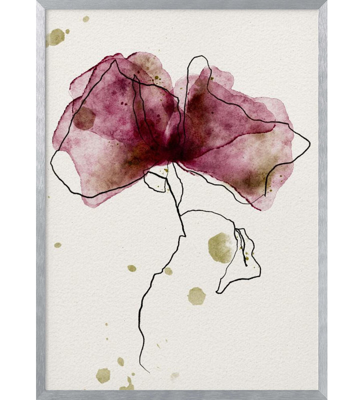"ADMIRATION" Framed Textured Wall Art, 40" H x 30" W, Silver Framed