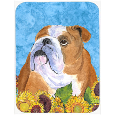 English Bulldog Glass Cutting Board
