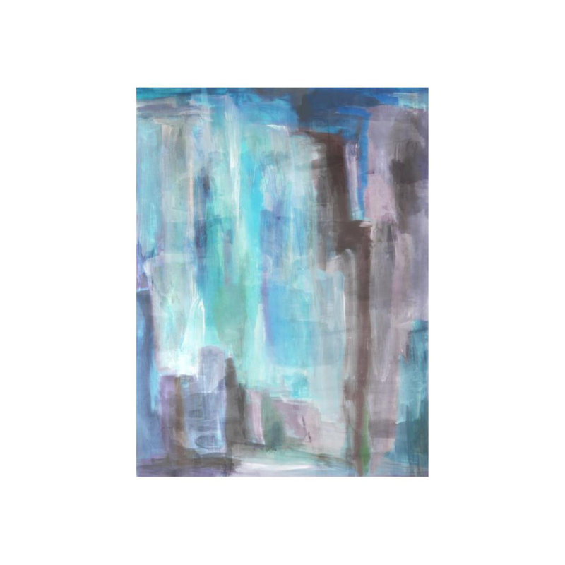«Discovery V» par Elle Youngstrom - peinture sur toile, Couche de verre, H 48 po x l 36 po x 1,5 po