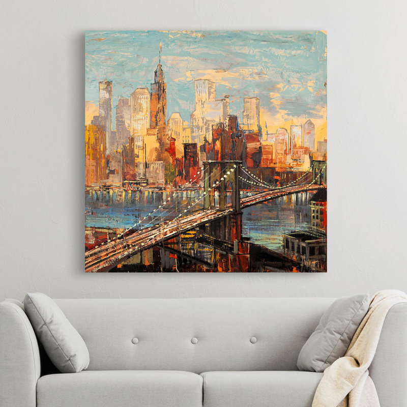 Evening Over Manhattan by Luigi Florio - Wrapped Canvas Print, 70cm H x 70cm W x 4cm D
