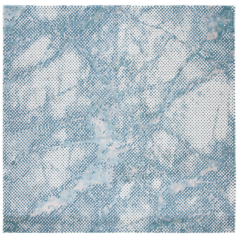 Rufus 100 Performance Abstract Rug, Square 6'7"