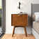 Boneva Mid-century Modern 2-Drawer Nightstand with Hidden Drawer and Built-In Outlets