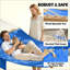 Double hamac de qualité supérieure suspendu, bois naturel bleu marine, confort extérieur