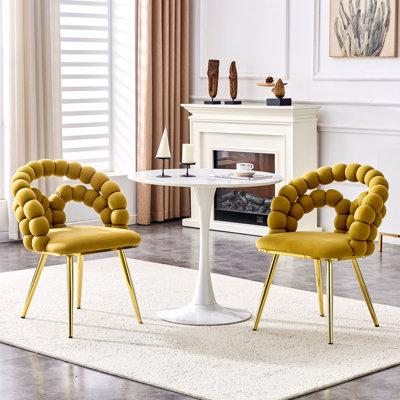 Ensemble de 2 chaises de salle à manger Puffy