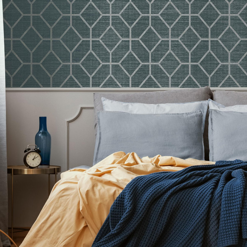 Adelindo Geometric Wallpaper, Teal