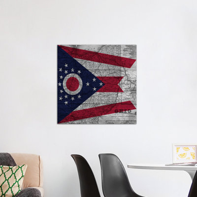 "flags ohio" , impression sur toile