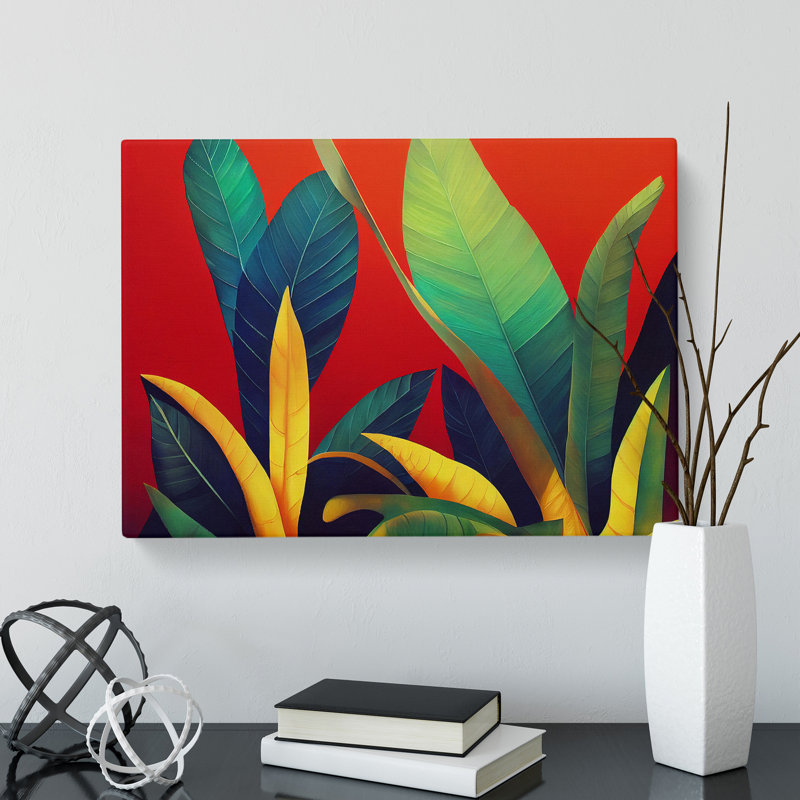 Hypnotic Tropical Leaves - Wrapped Canvas, 40cm H x 60cm W x 3cm D