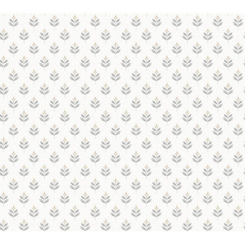 Papier peint floral Serene Villa, Gris