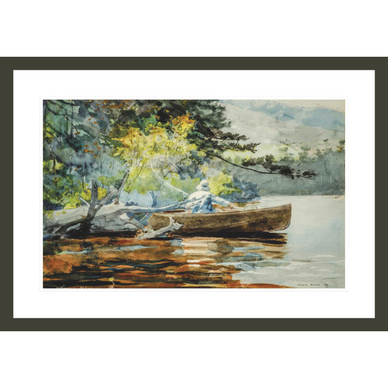 «A Good One Adirondacks» par Winslow Homer, impression giclée sur cadre, H 20,88 po x l 29,5 po