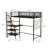 Twin Metal Loft Bed With Desk, LED Lights & Charging Station,USB-348934992
