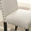 Ensemble de chaises de salle à manger rembourrées en tissu avec dossier rembourré, tête cloutée-2040866287