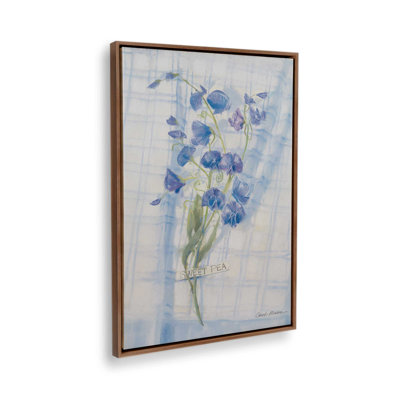 «Sweet Pea on Linen» par Carol Rowan, reproduction d'art