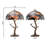 24.5"H Dowson Stained Glass Marvel Maple Table Lamp with Tree Trunk Base