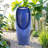 32" Ceramic Jar Outdoor Fountian, Weather-Resistant Floor Water Fountain with Light-984875142