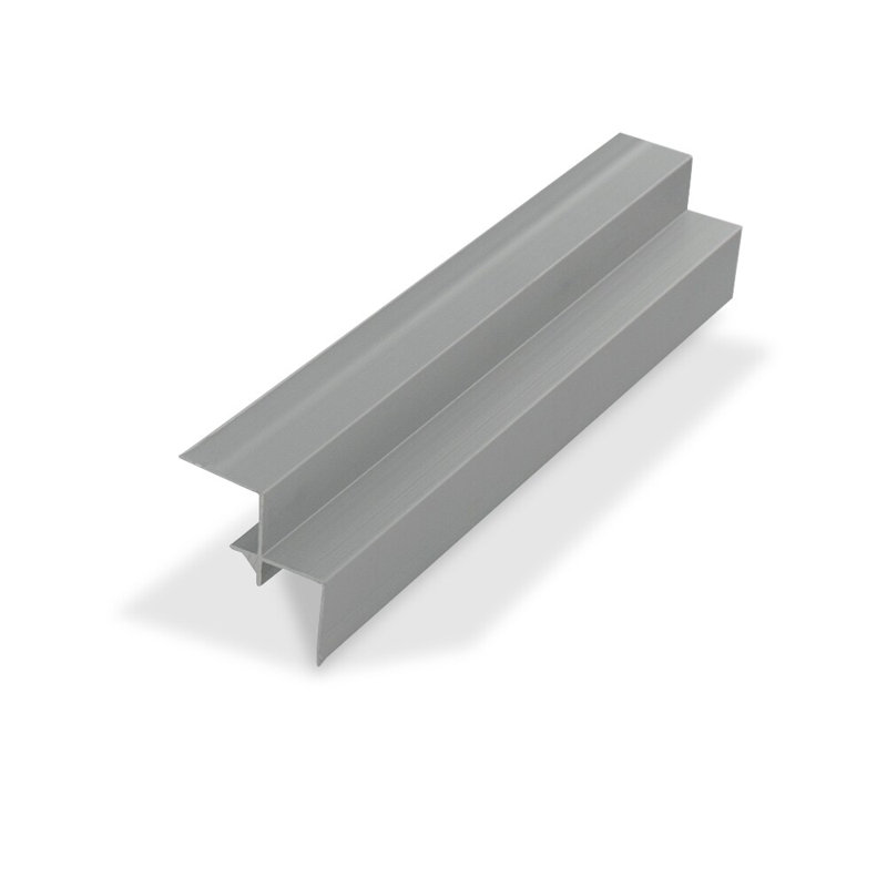 Caniveau de coin intérieur en aluminium anodisé transparent de 90 degrés Outpoint 1/2 pi, 12 pi, coupé à (3) pièces de 48 po