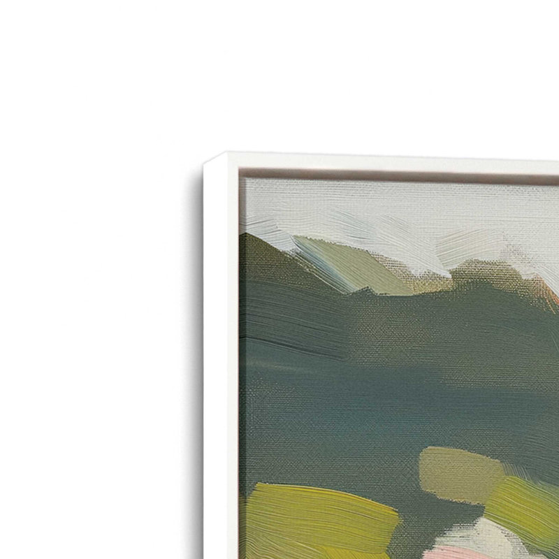 1_Sandy Spectrum v1, reproduction sur toile, H 18 po x l 18 po x P 1,75 po, Cadre flottant blanc opaque