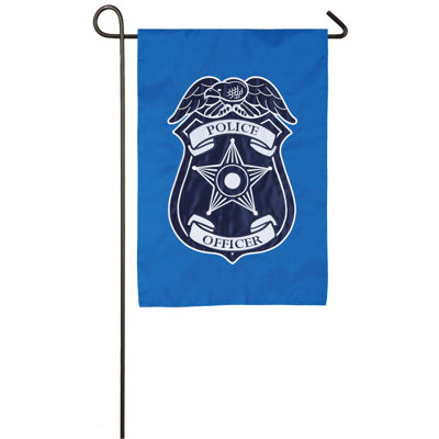 Drapeau de jardin 3 po x 17 po policière department