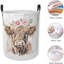 Panier à linge Panier à linge pliable Floral Highland Cow