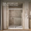 Levity Plus Less Sliding Shower Door, 81-5/8" H x 56-5/8 - 59-5/8" W, With 3/8" Thick Crystal Clear Glass-335228496