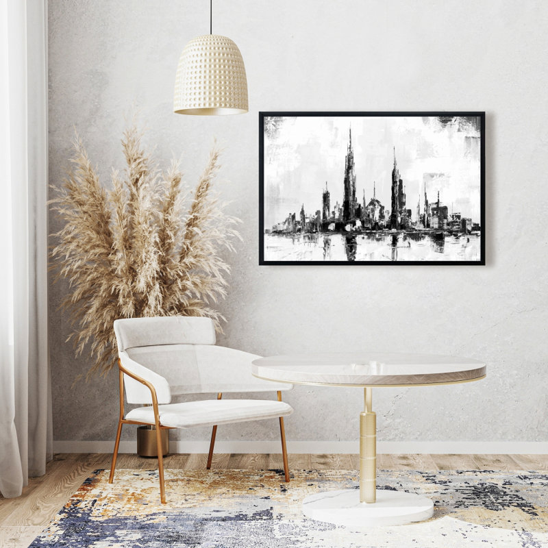 "Abstrait et texturé Mono City" sur toile