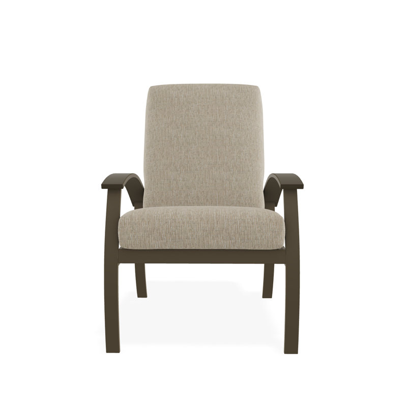 Belle Isle Cushion Deep Seating Arm Chair, Beachwood, Grasscloth Buff