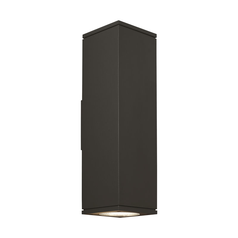 Tegel Outdoor Flush Mount, Bronze, 18" H x 5" W x 5.6" D, 29.9