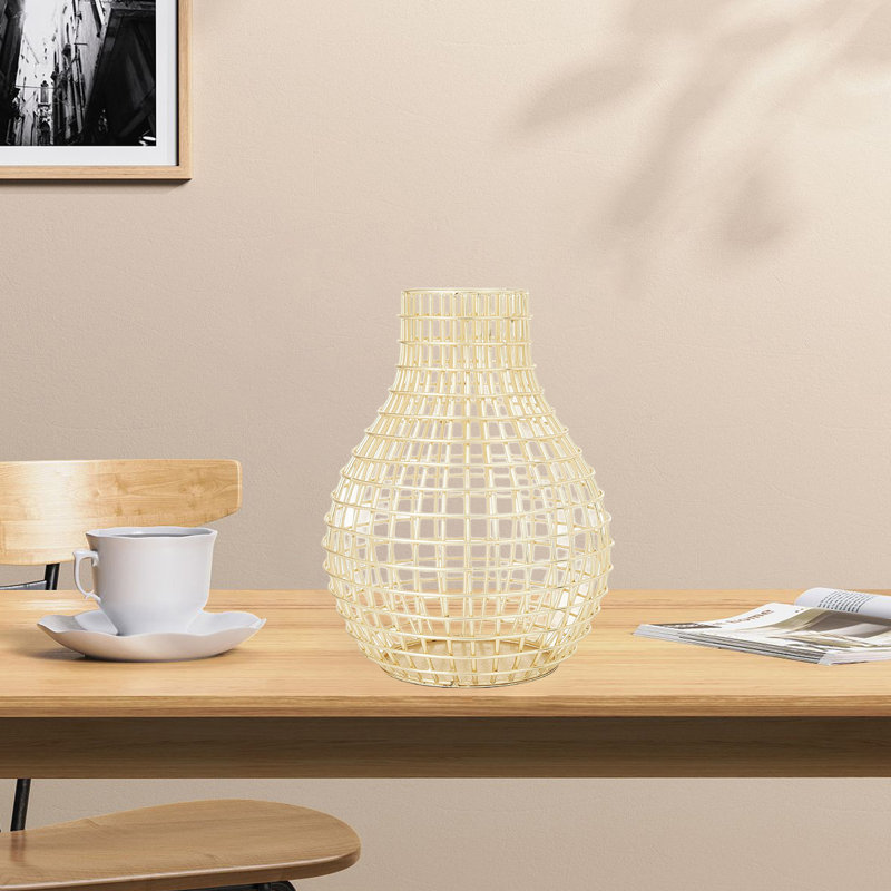 Vase Meal, H 14 po x l 13 po x P 13 po, Or