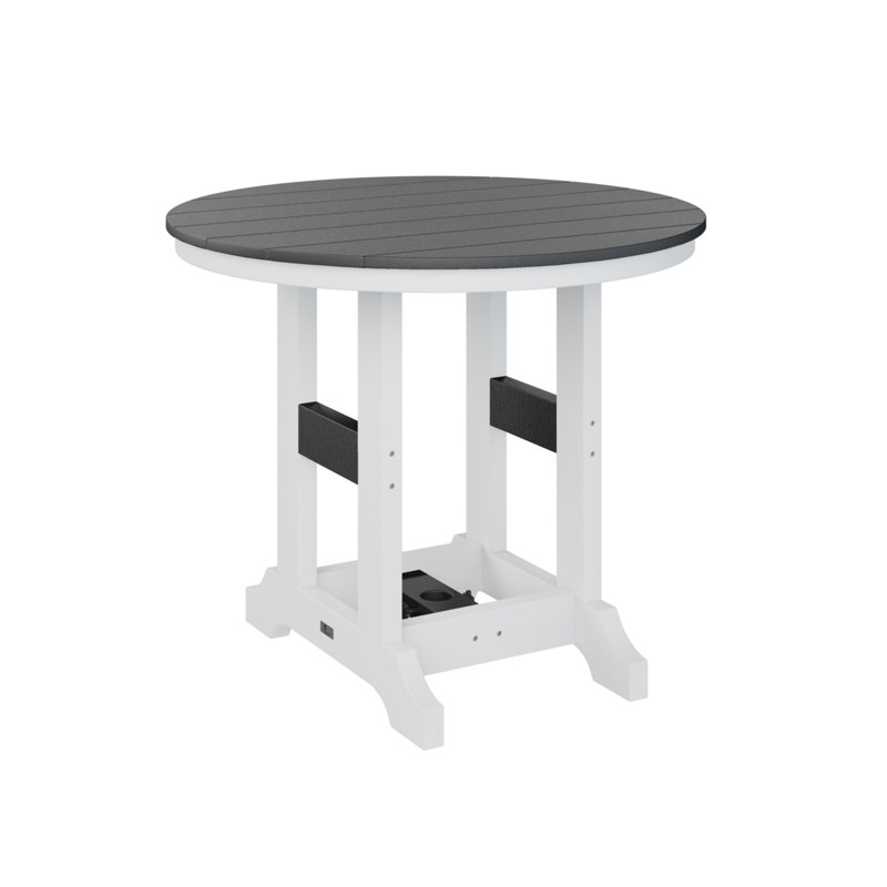 Table de bar ronde Berlin, H 39,5 po x l 38 po x P 38 po, Noir