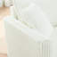 Fauteuil paresseux simple en velours côtelé beige, dossier ergonomique et coussin de siège moelleux-1369169391