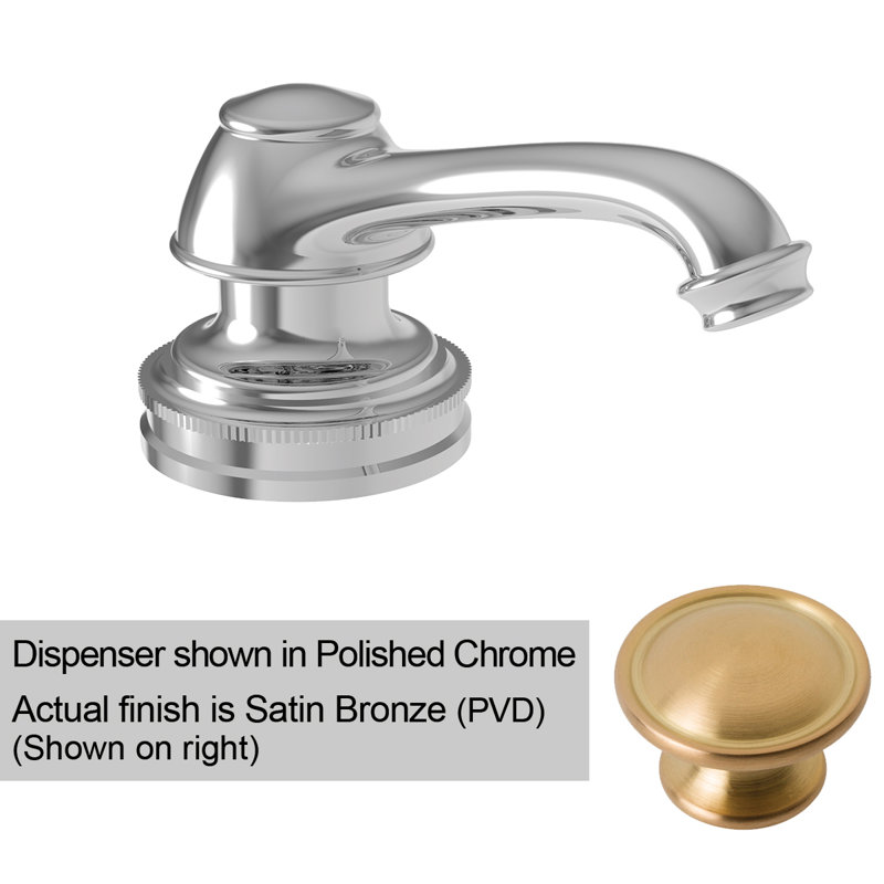 Chesterfield Soap Dispenser, Satin Bronze (PVD)
