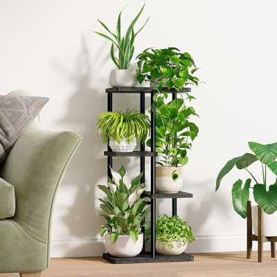 Support pour plante d'intérieur en métal pour coin, convient à plusieurs plantes, convient au salon, au balcon et au jardin
