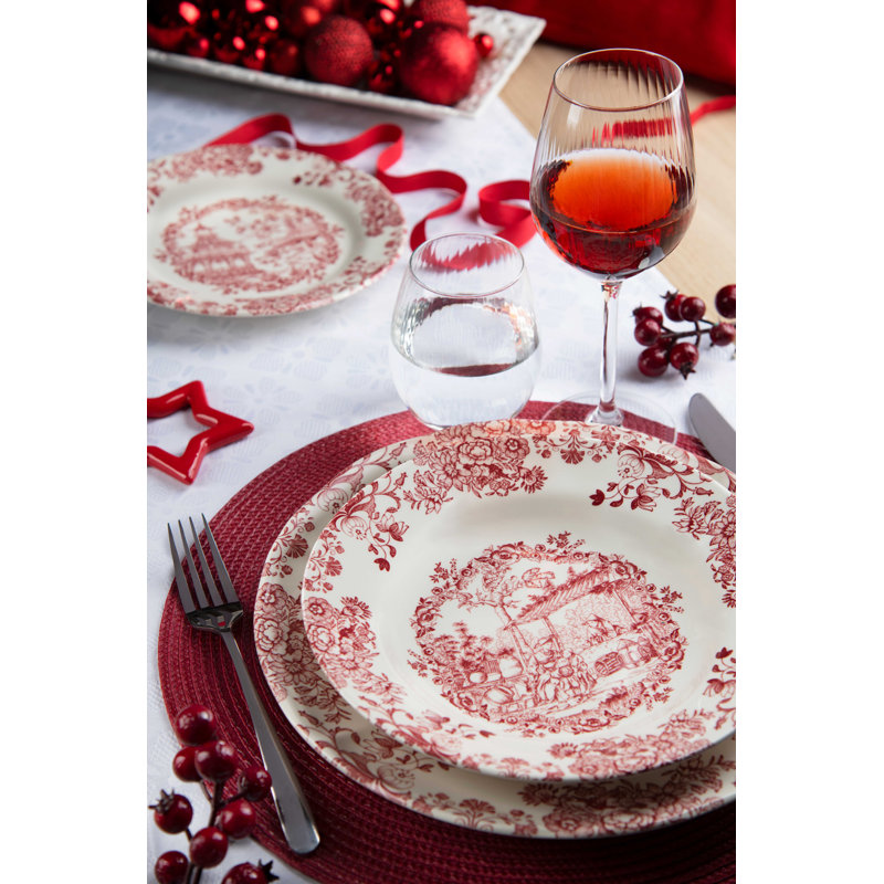 Polypropylene Plastic Placemat, Red